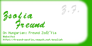 zsofia freund business card